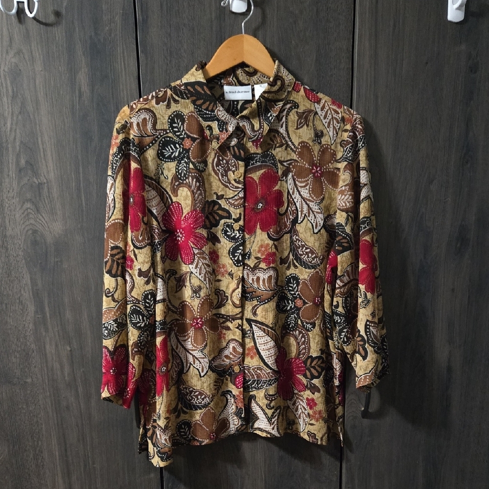 Alfred Dunner Button Down Blouse